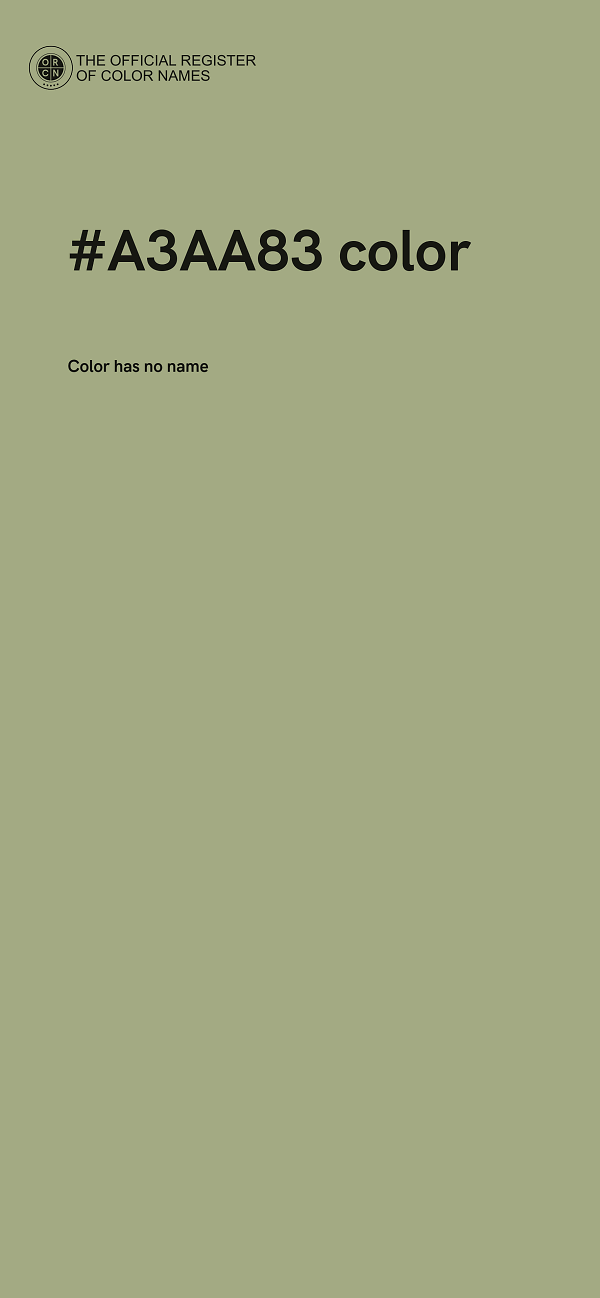 #A3AA83 color image