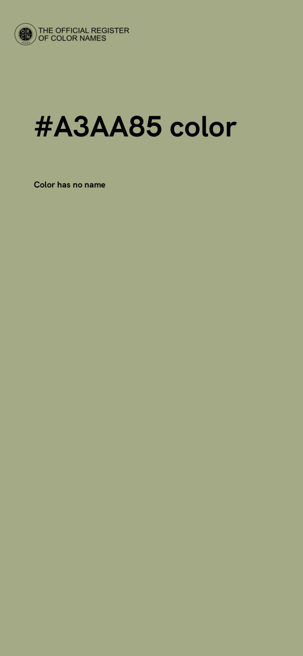 #A3AA85 color image