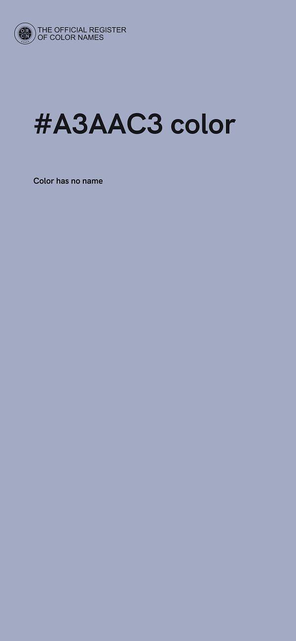 #A3AAC3 color image