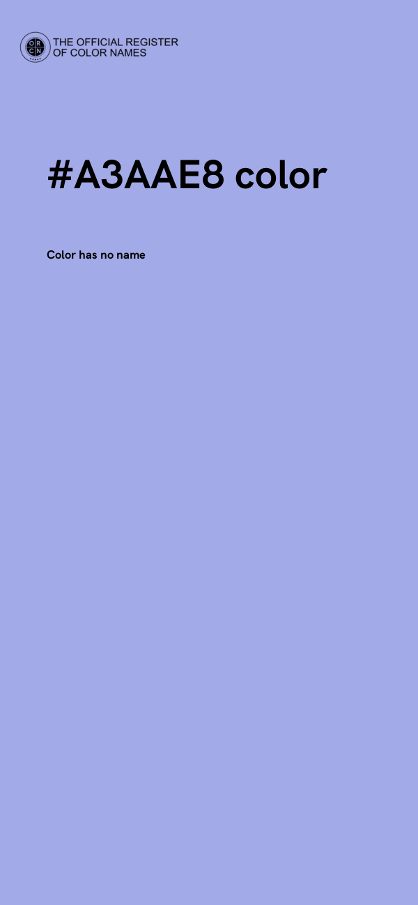 #A3AAE8 color image