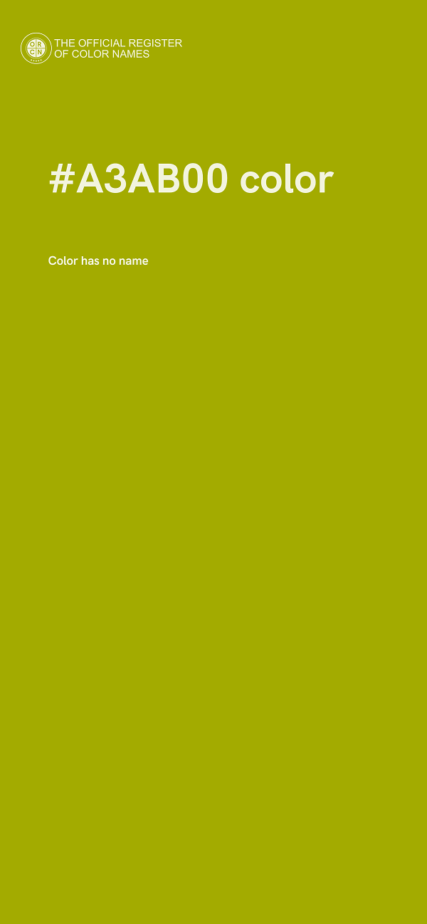 #A3AB00 color image