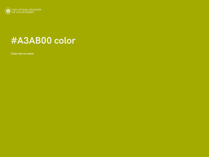 #A3AB00 color image