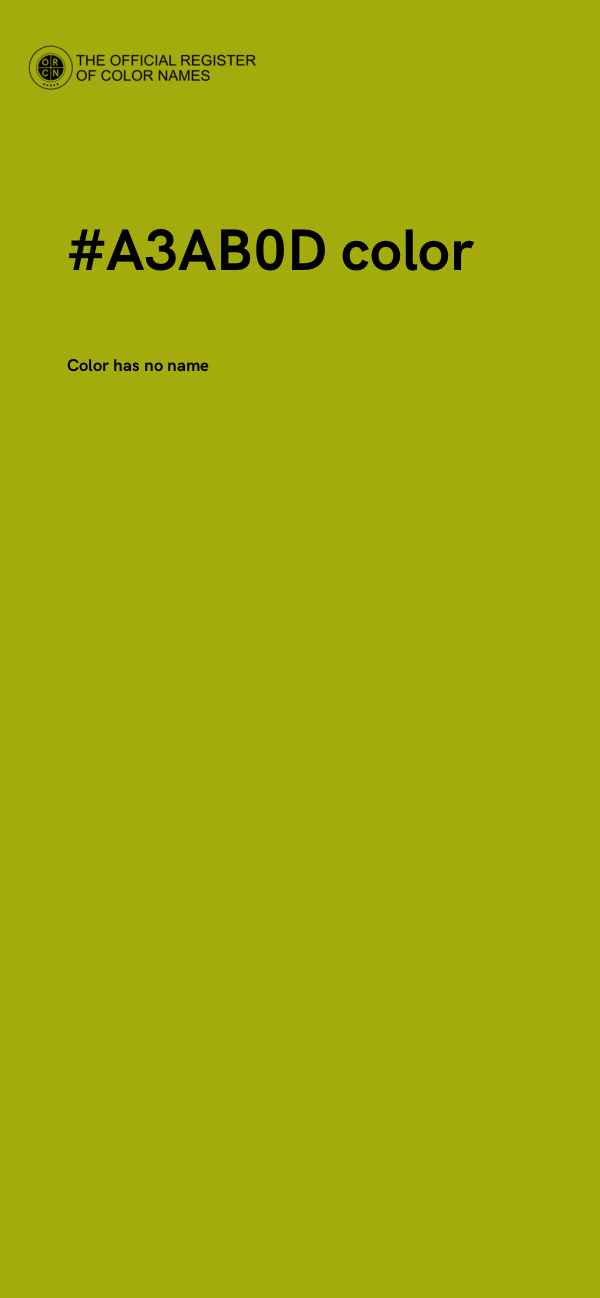 #A3AB0D color image