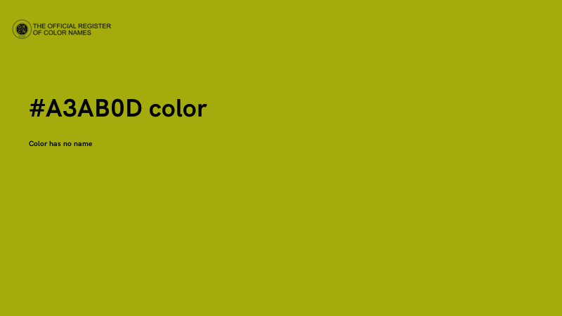 #A3AB0D color image