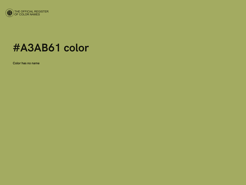 #A3AB61 color image