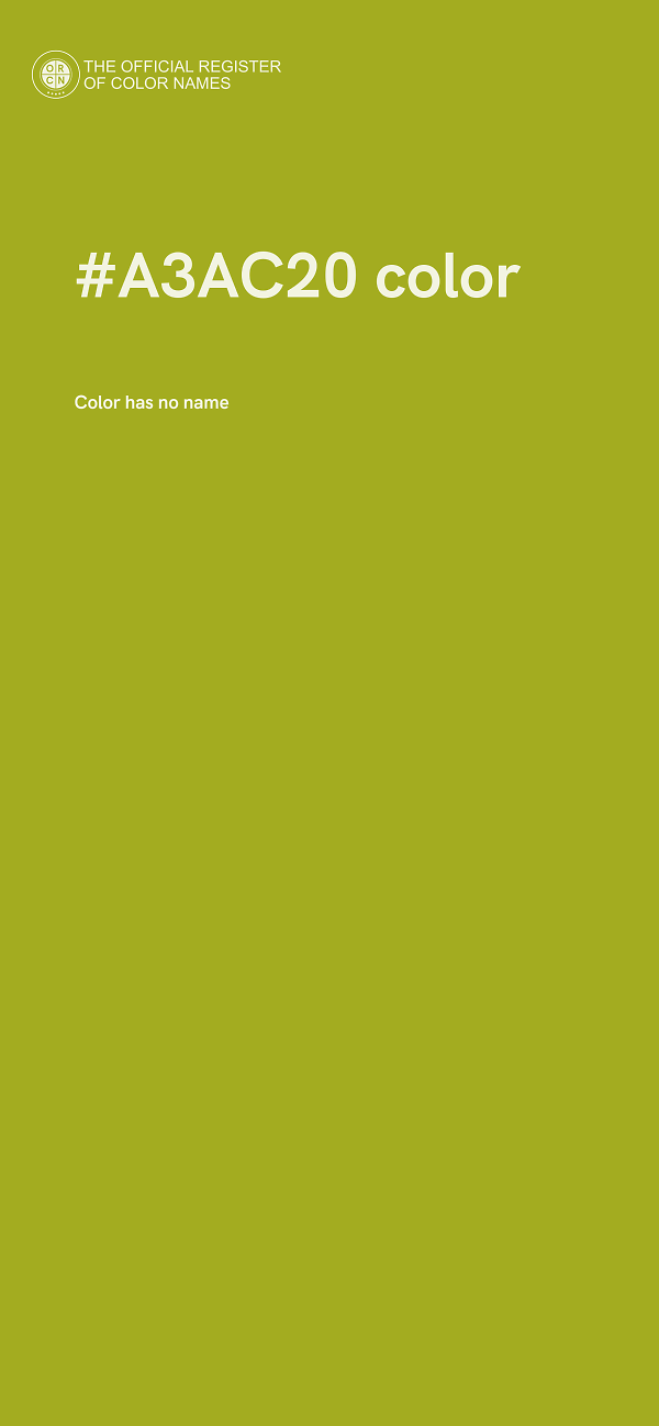 #A3AC20 color image