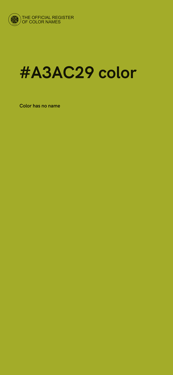 #A3AC29 color image