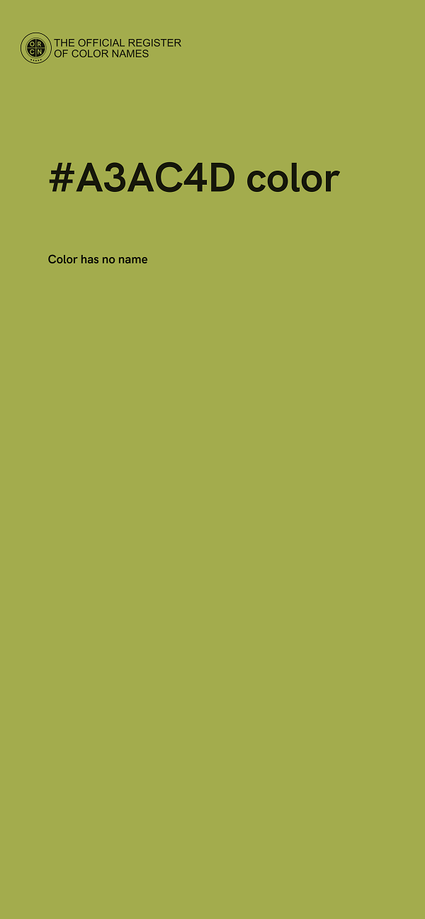 #A3AC4D color image