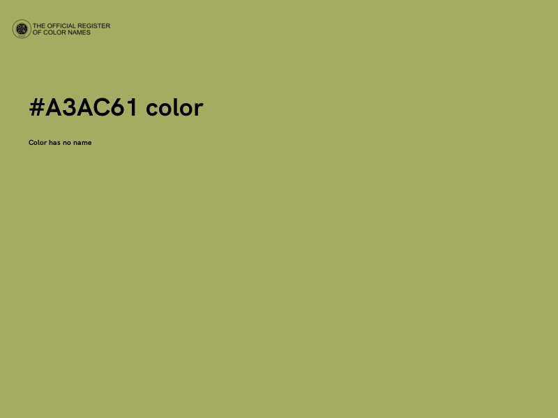 #A3AC61 color image