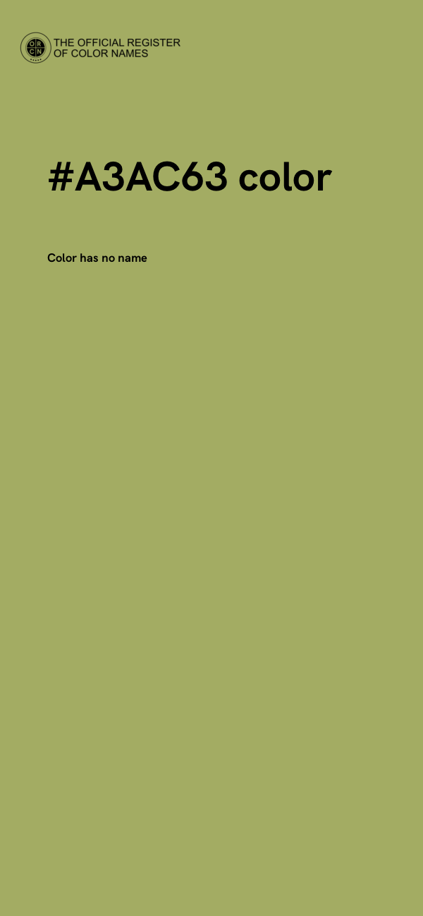 #A3AC63 color image