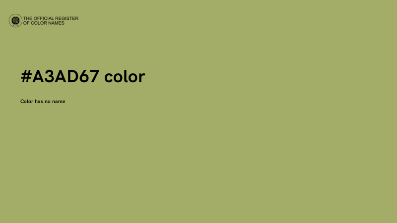 #A3AD67 color image