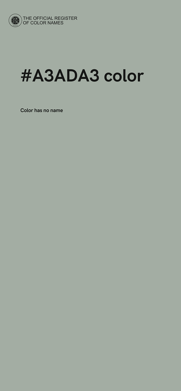 #A3ADA3 color image