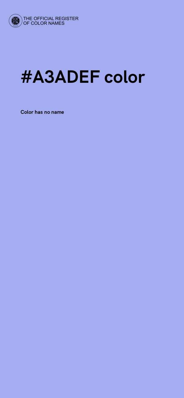 #A3ADEF color image