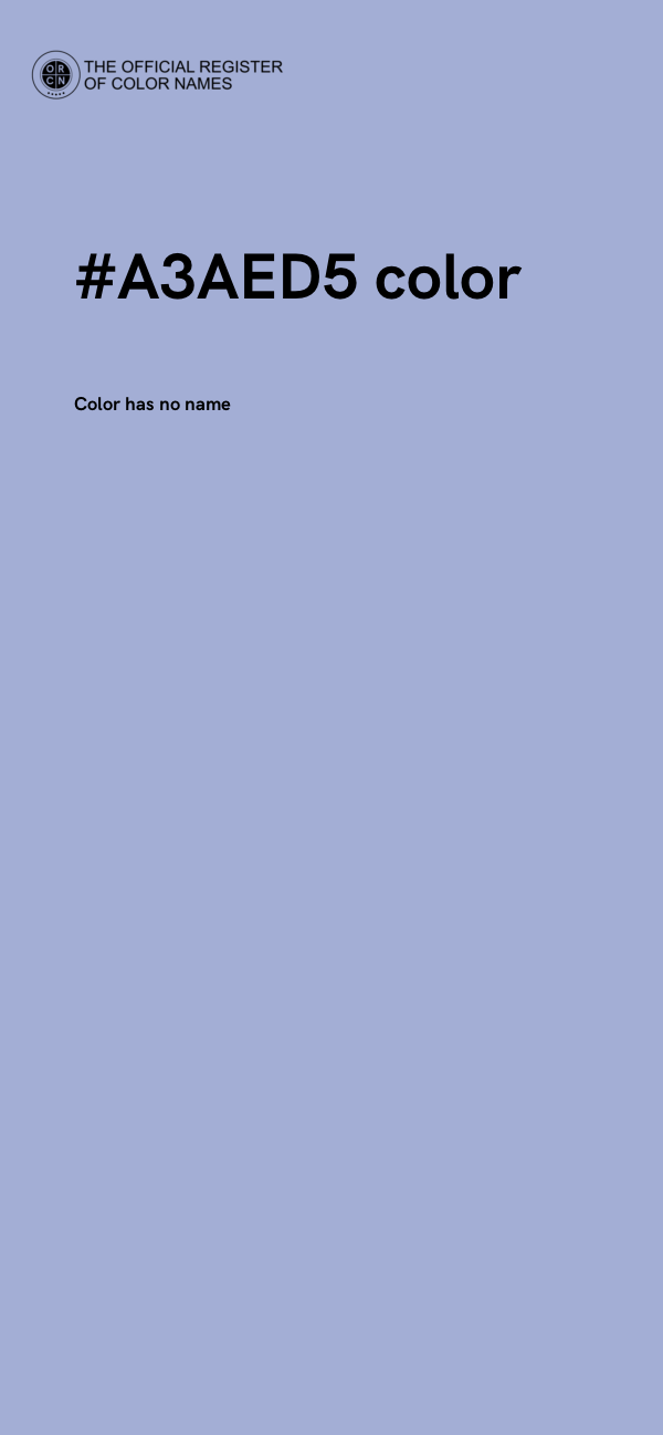 #A3AED5 color image