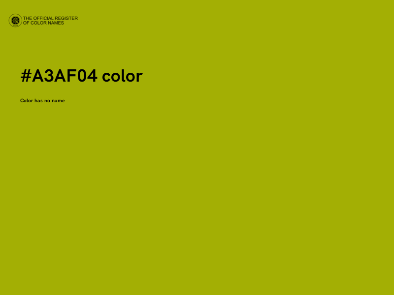 #A3AF04 color image