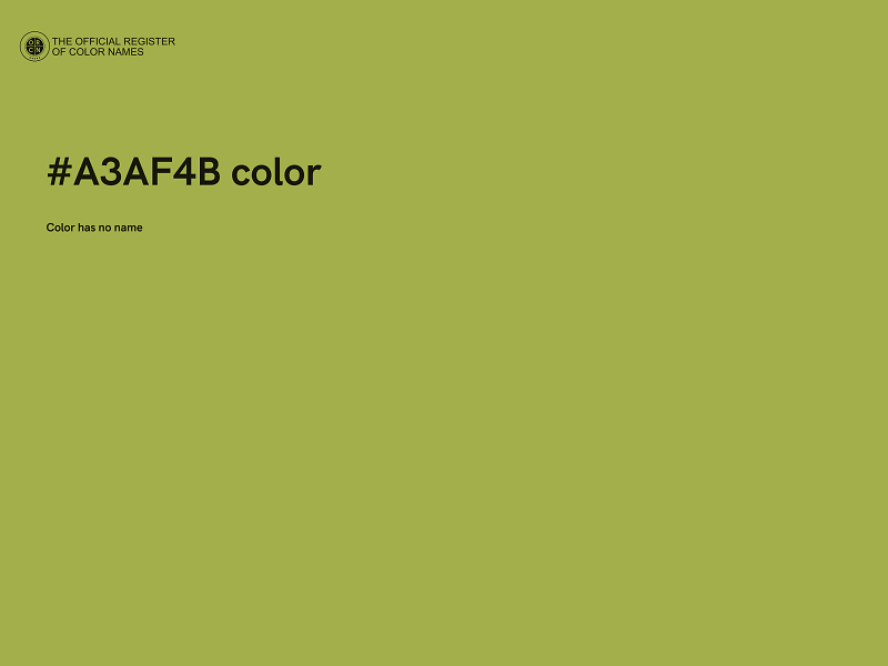 #A3AF4B color image