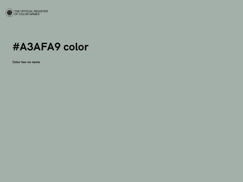 #A3AFA9 color image