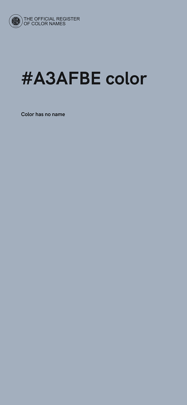 #A3AFBE color image