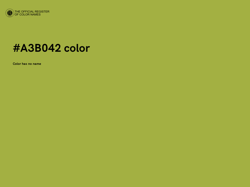 #A3B042 color image