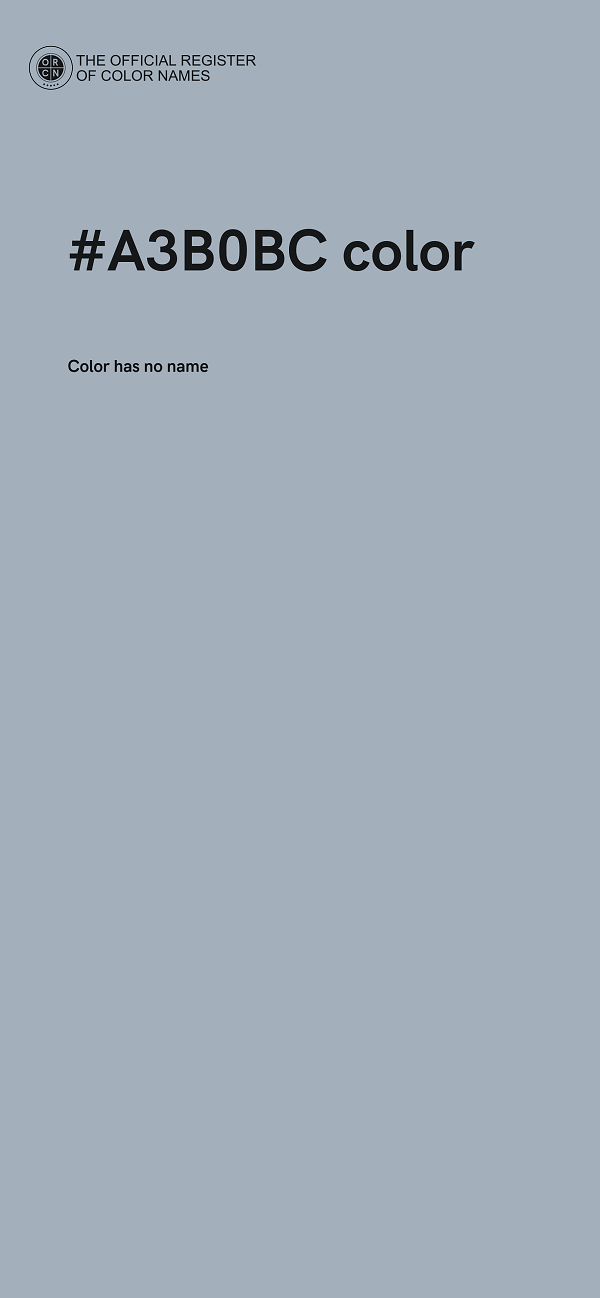 #A3B0BC color image