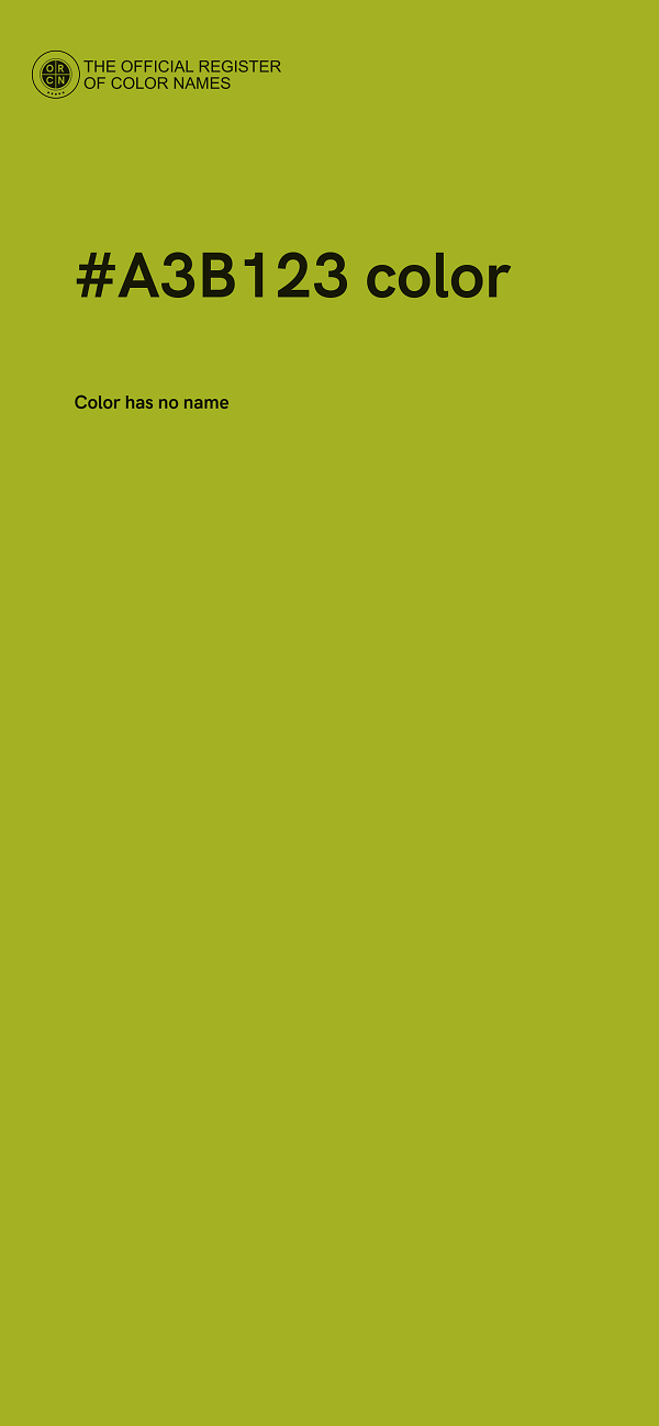 #A3B123 color image