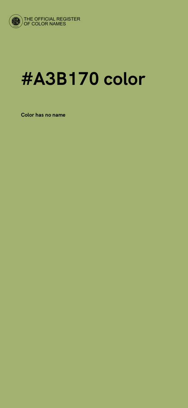 #A3B170 color image