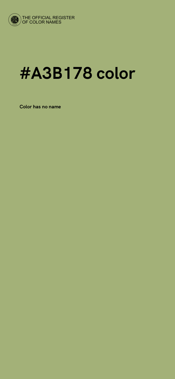 #A3B178 color image