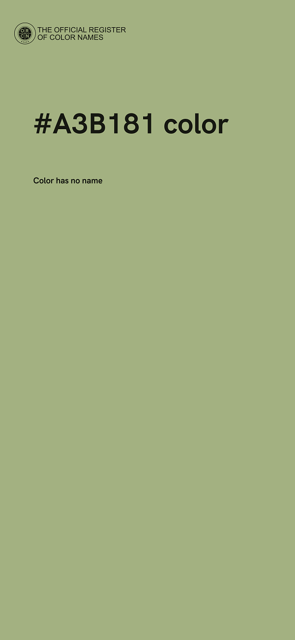 #A3B181 color image