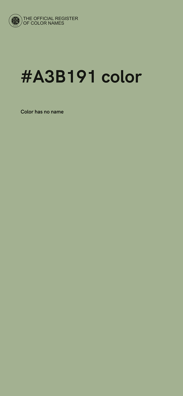 #A3B191 color image