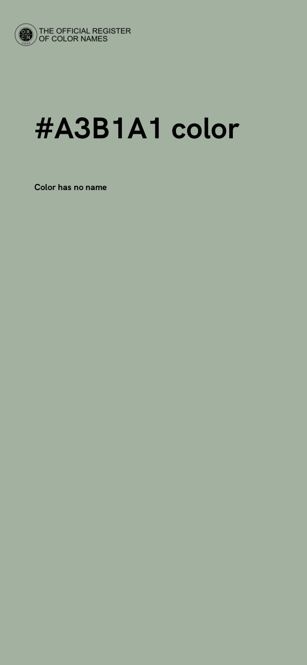 #A3B1A1 color image