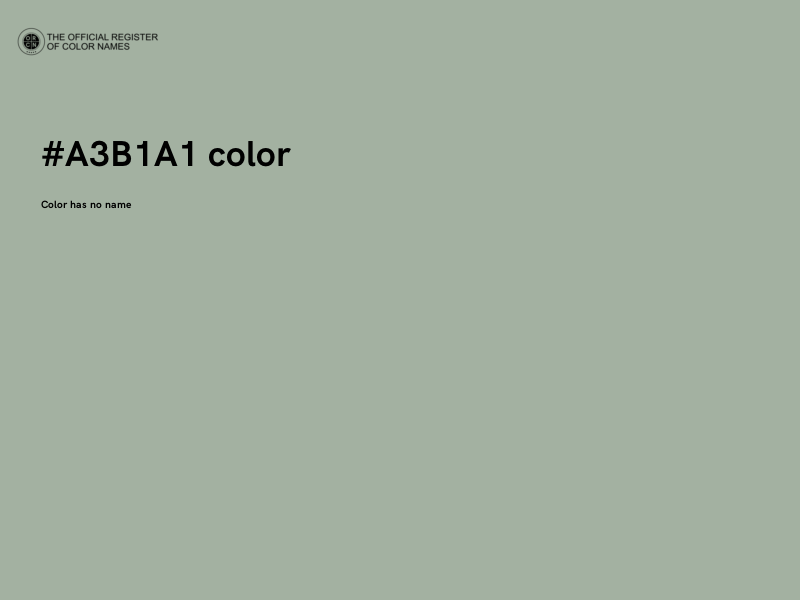 #A3B1A1 color image