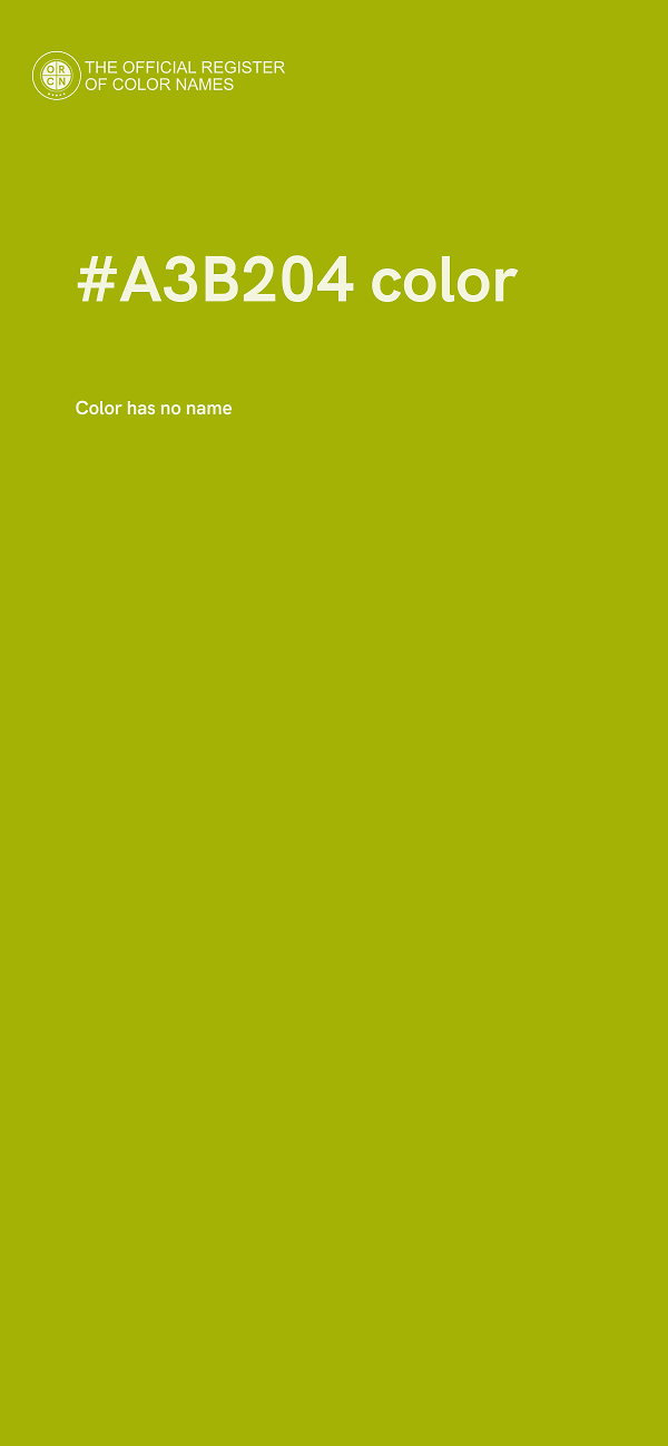 #A3B204 color image