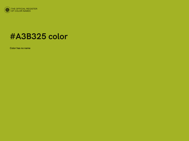 #A3B325 color image