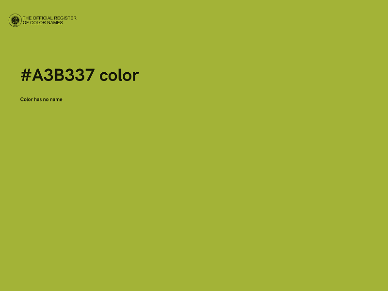 #A3B337 color image