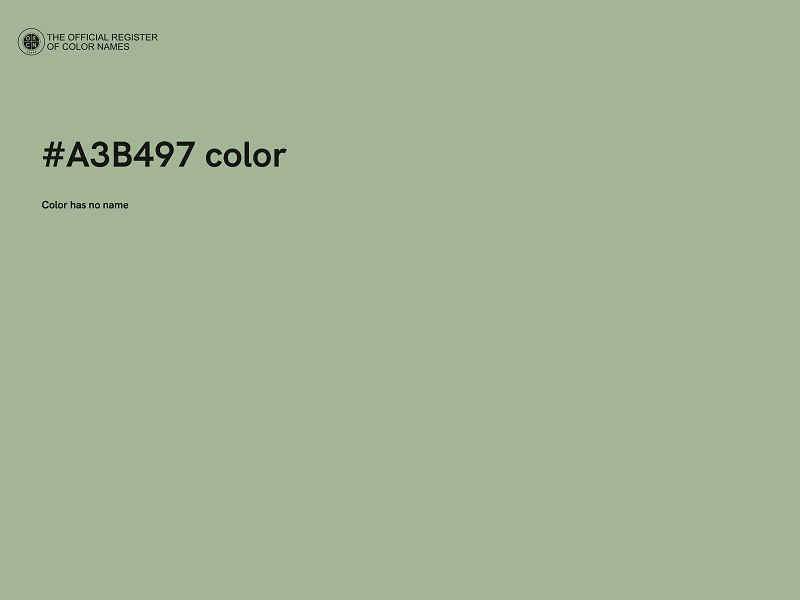 #A3B497 color image