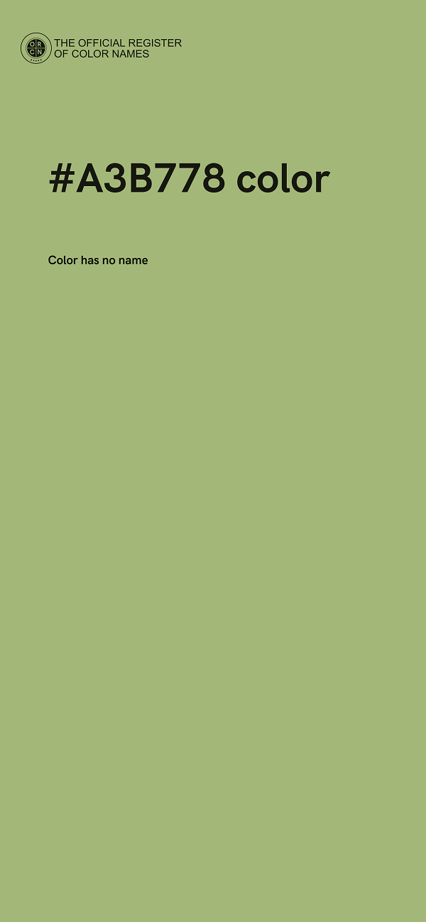 #A3B778 color image