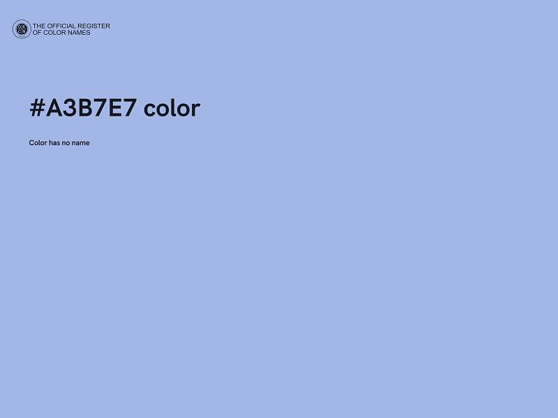 #A3B7E7 color image