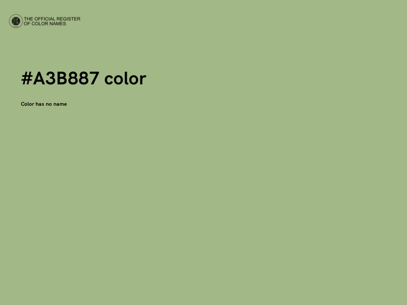 #A3B887 color image
