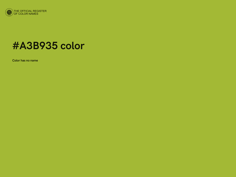 #A3B935 color image