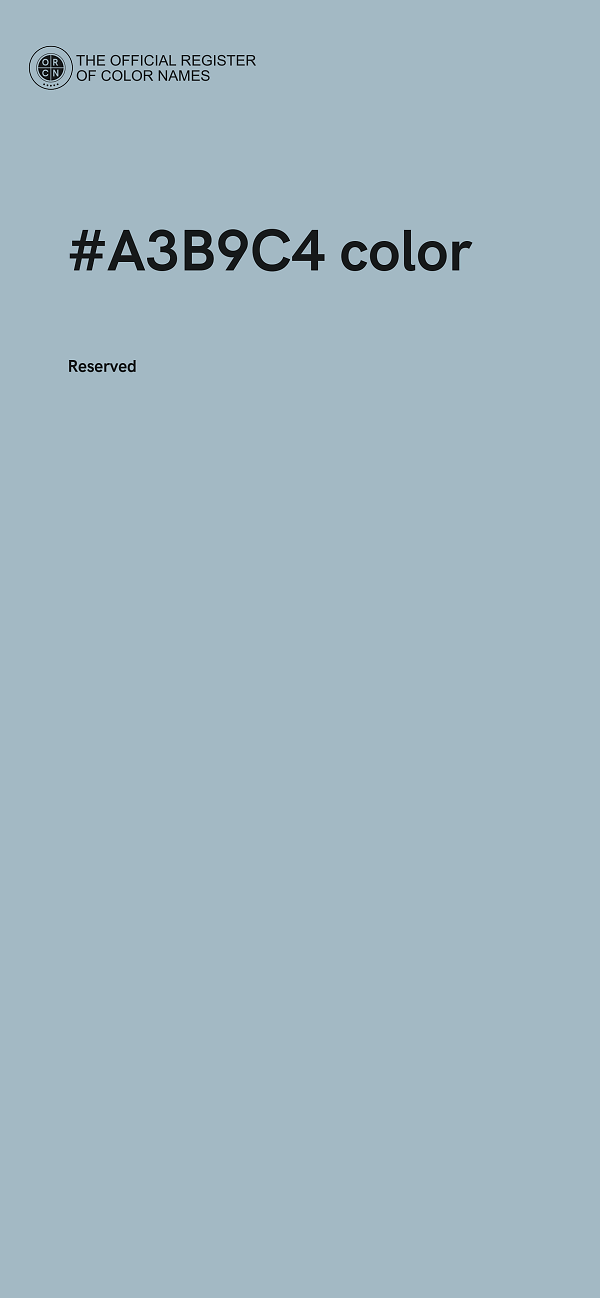 #A3B9C4 color image