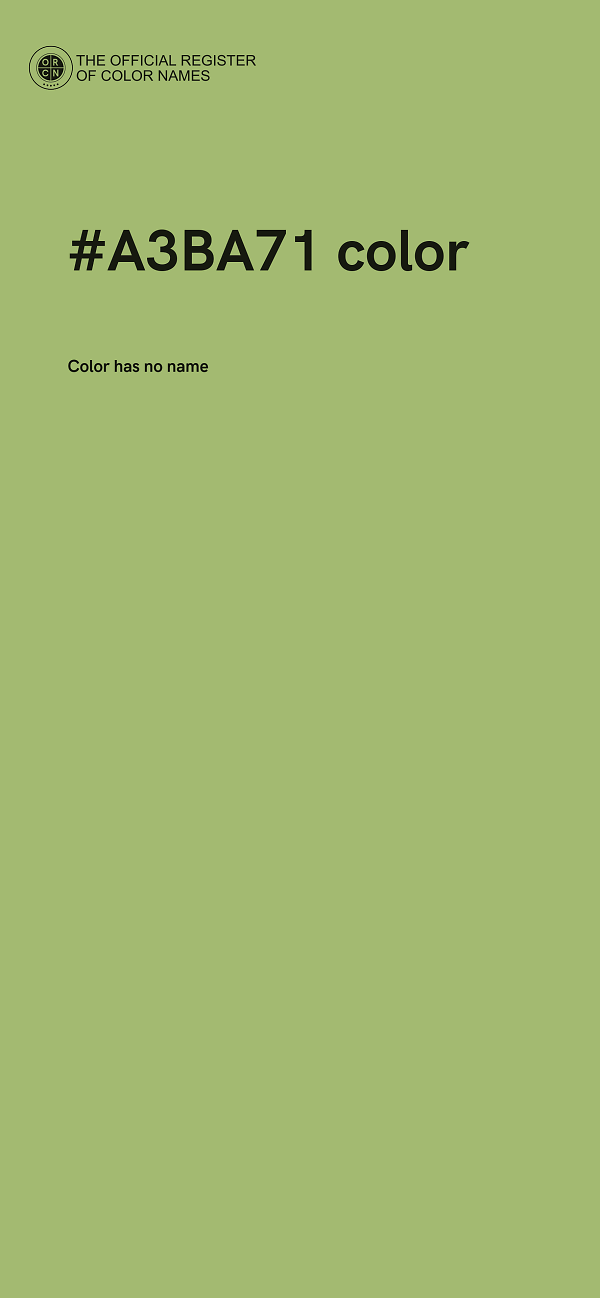 #A3BA71 color image