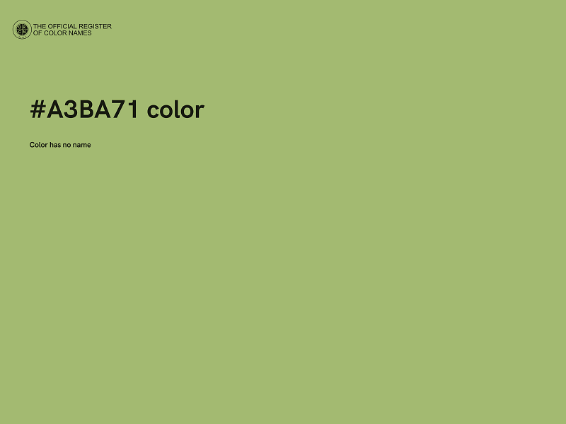 #A3BA71 color image