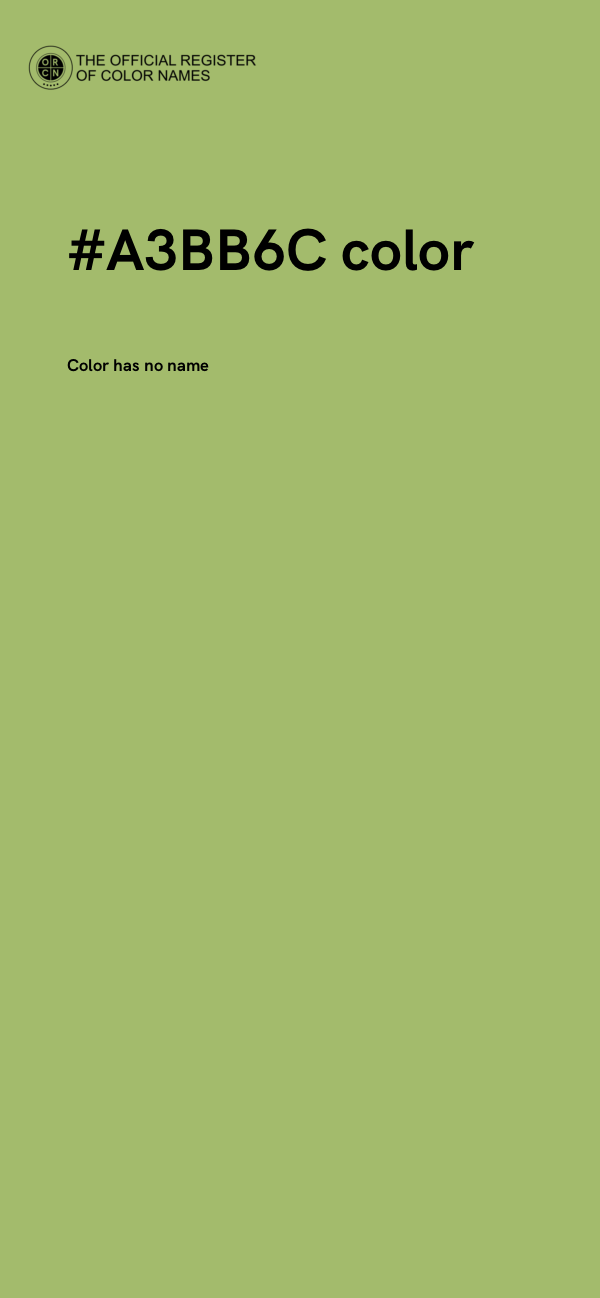 #A3BB6C color image