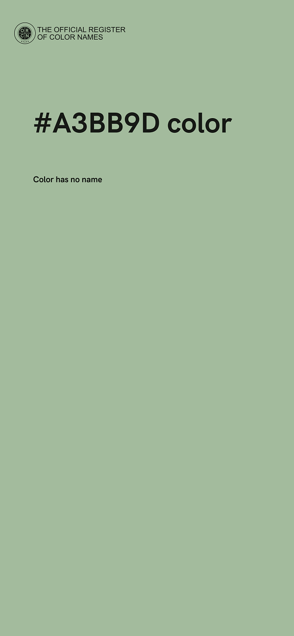 #A3BB9D color image