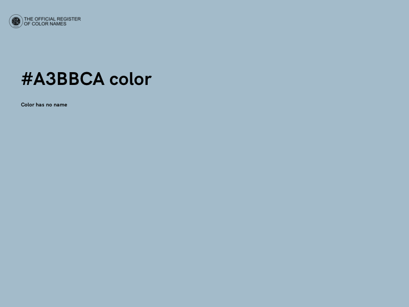 #A3BBCA color image