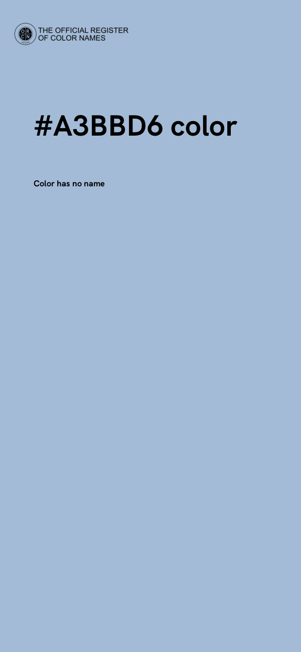 #A3BBD6 color image