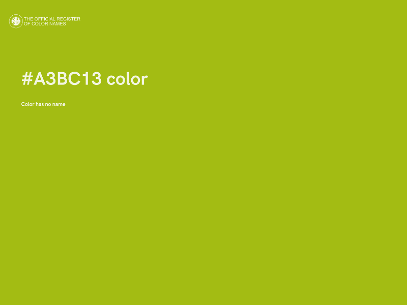 #A3BC13 color image