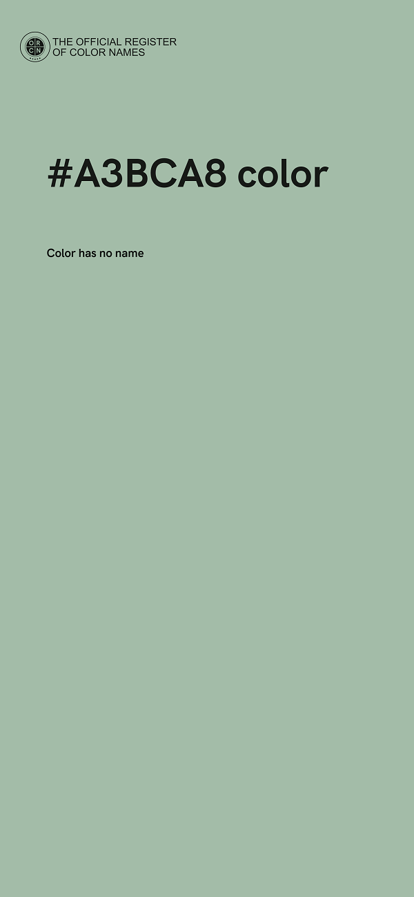 #A3BCA8 color image