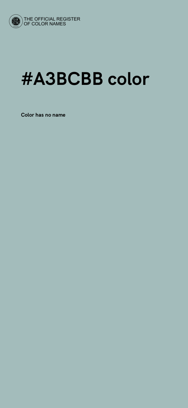 #A3BCBB color image