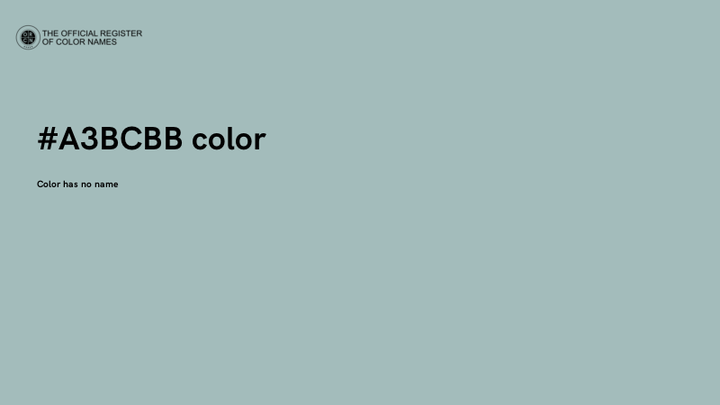 #A3BCBB color image
